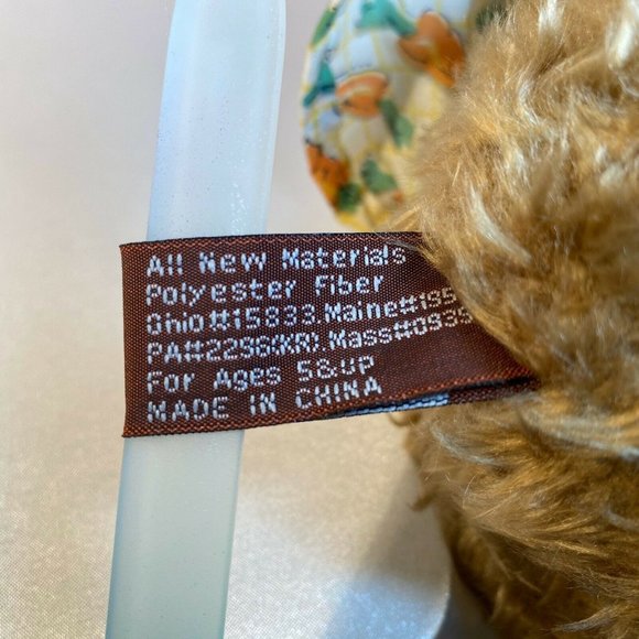 Bunny Rabbit Plush Flora Original Brass Button - Picture 8 of 11